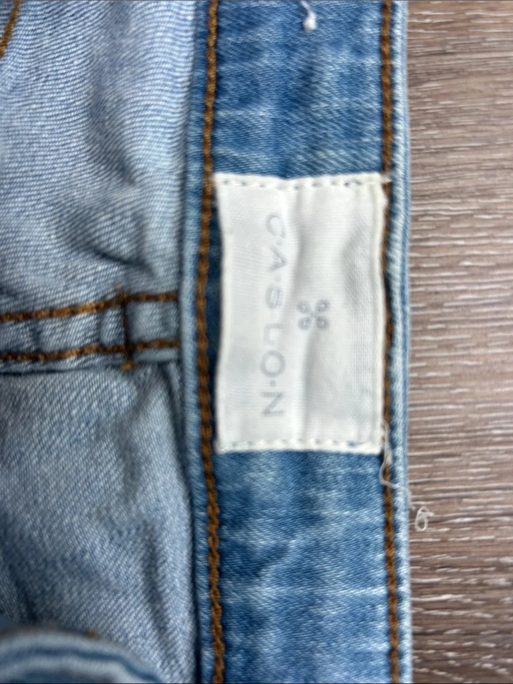 Caslon Light Blue Straight-Leg Jeans with Pink Floral Embroidery